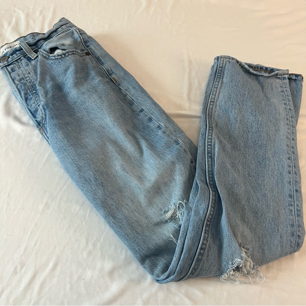 Aritzia Denim‎ Forum The BF High Rise Loose Jean Light Blue